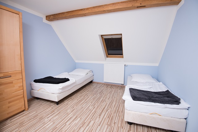 Wohnung 1 EG: Schlafzimmer mit 2 Einzelbetten